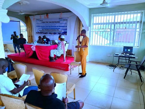 A community town hall meeting